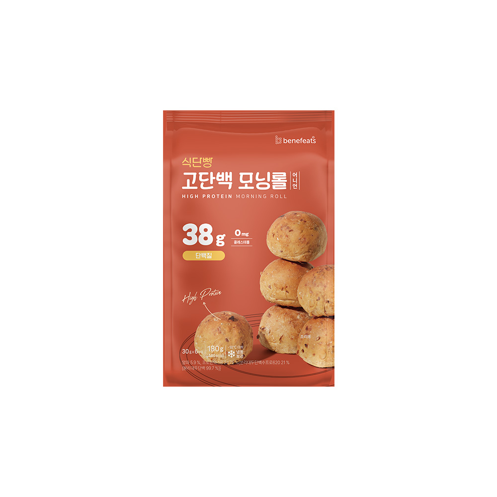 [베네핏츠] 식단빵 고단백 모닝롤 어니언 180g (6개입)