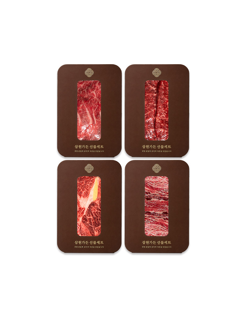 [삼원가든] 한우 고급 세트 1.2kg(등심 + 갈비 + 불고기)